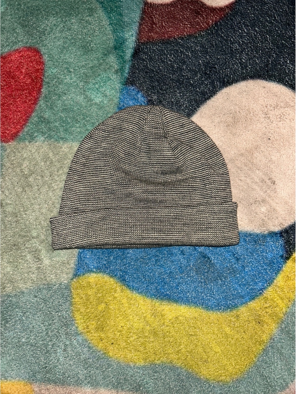 Unisex Gray Knit Beanie Hat